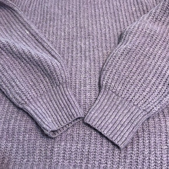 Rachel Zoe Women's Sweater Purple Knit Size Large Pullover Half Turtle - Picture 3 of 8